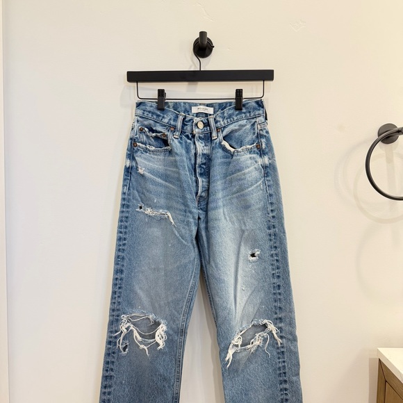 Moussy Vintage Faded Blue Denim Jeans - Picture 5 of 7